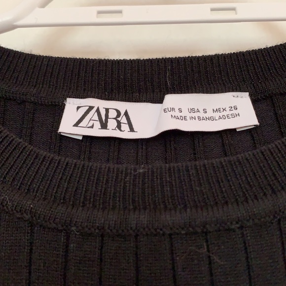 Zara small black ribbed sweater - Picture 2 of 3